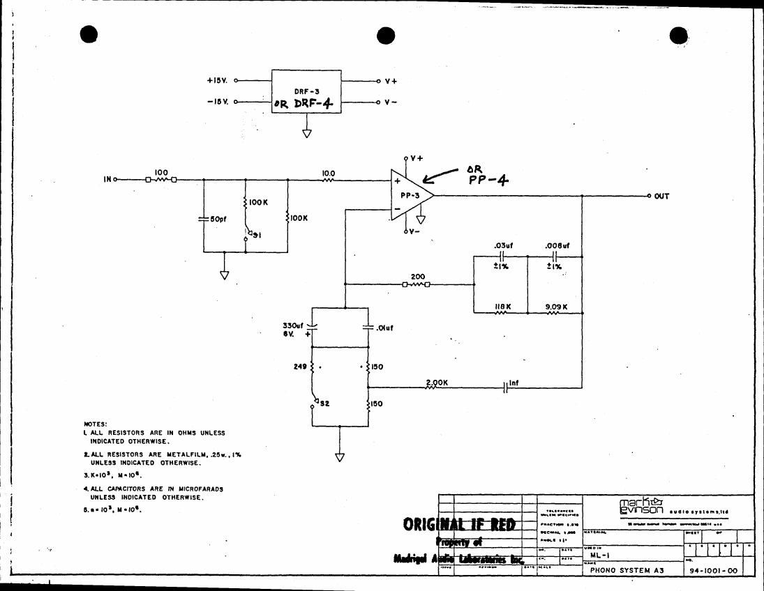 mark levinson ML1 pre schematics