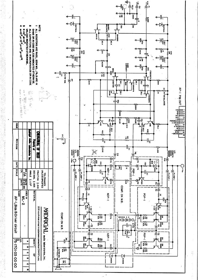 mark levinson ML2 pwr service manual