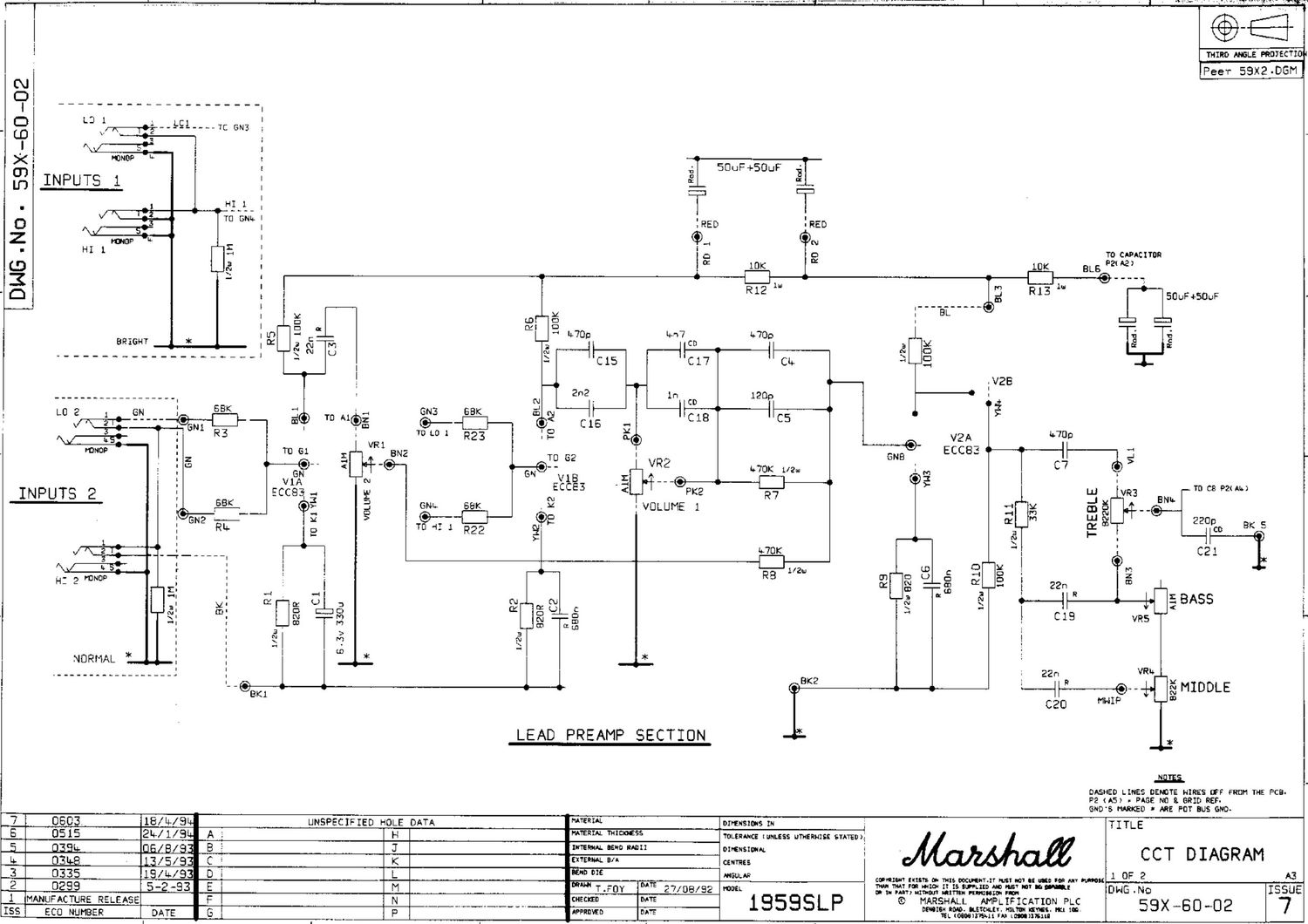 Marshall 1959 SLP 1 Schematic