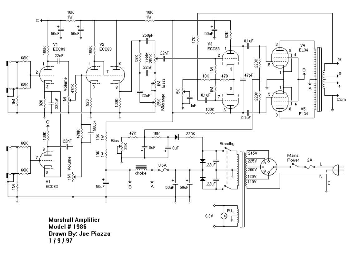 Marshall 1986 Schematic