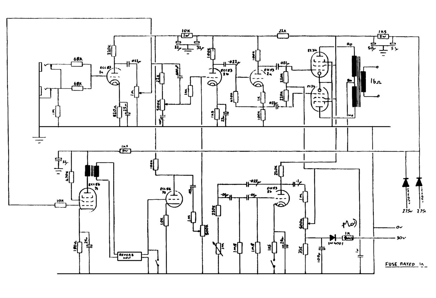 Marshall 2046 Schematic