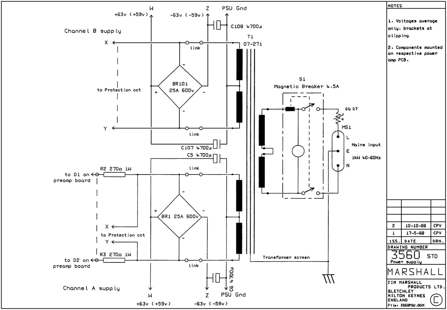 Marshall 3560 Psu Schematic