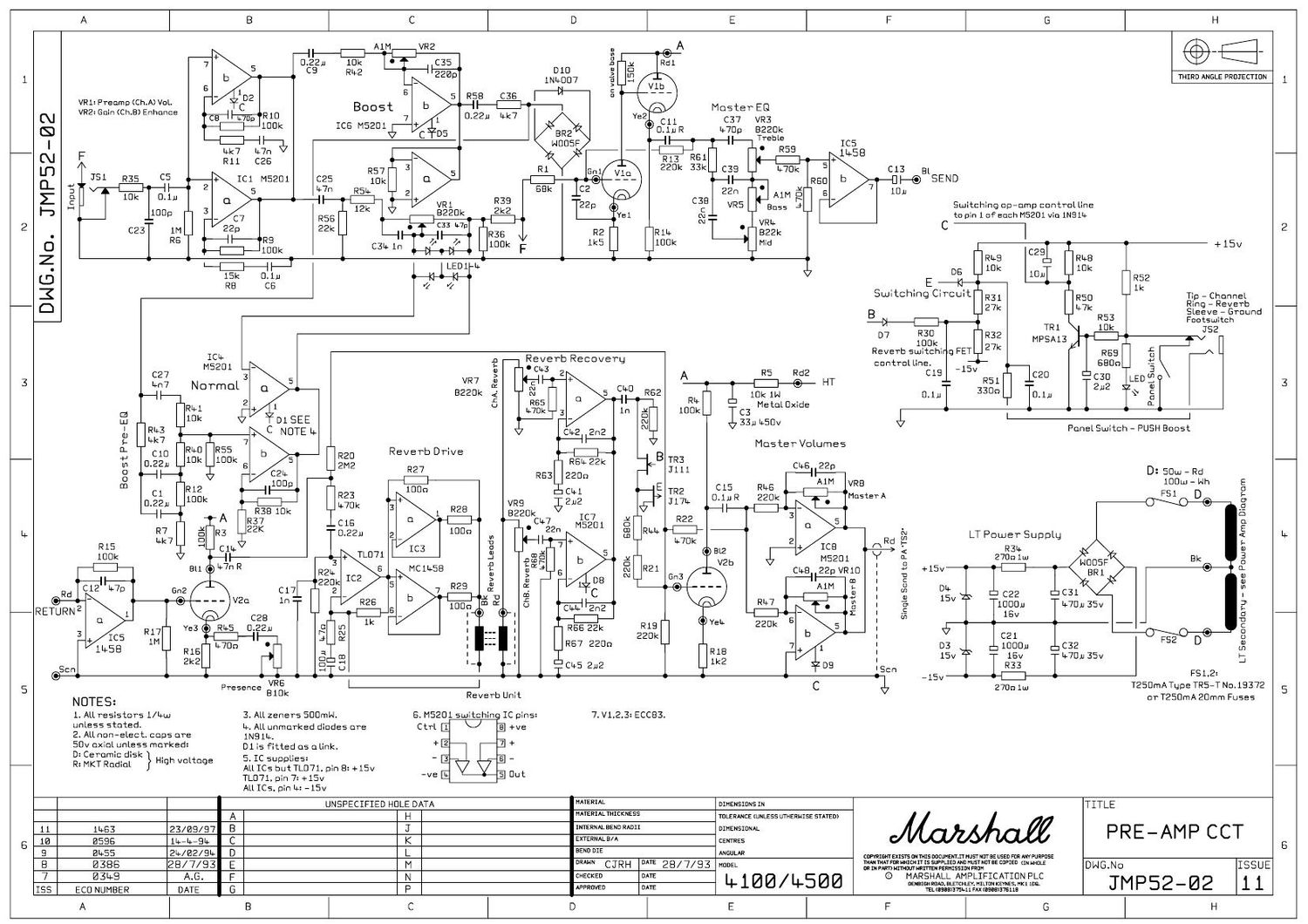 Marshall 4100 4500 Schematic