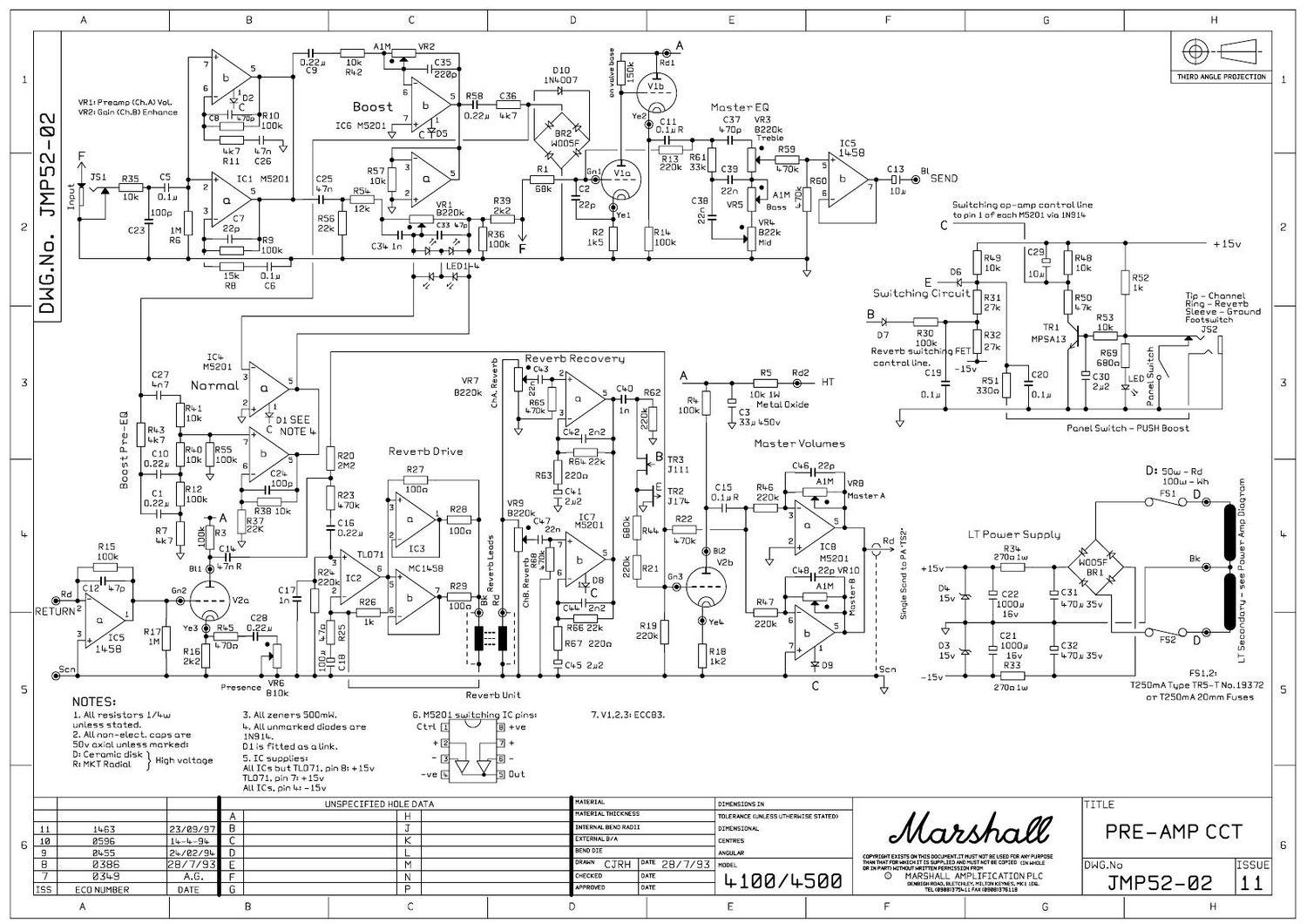 Marshall 4100 4500 Schematic