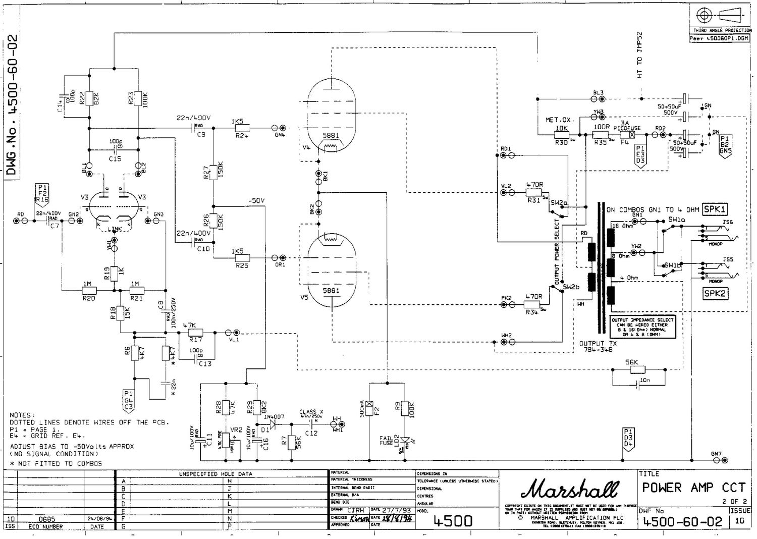 Marshall 4500 60 02 Issue 10 1 Schematic