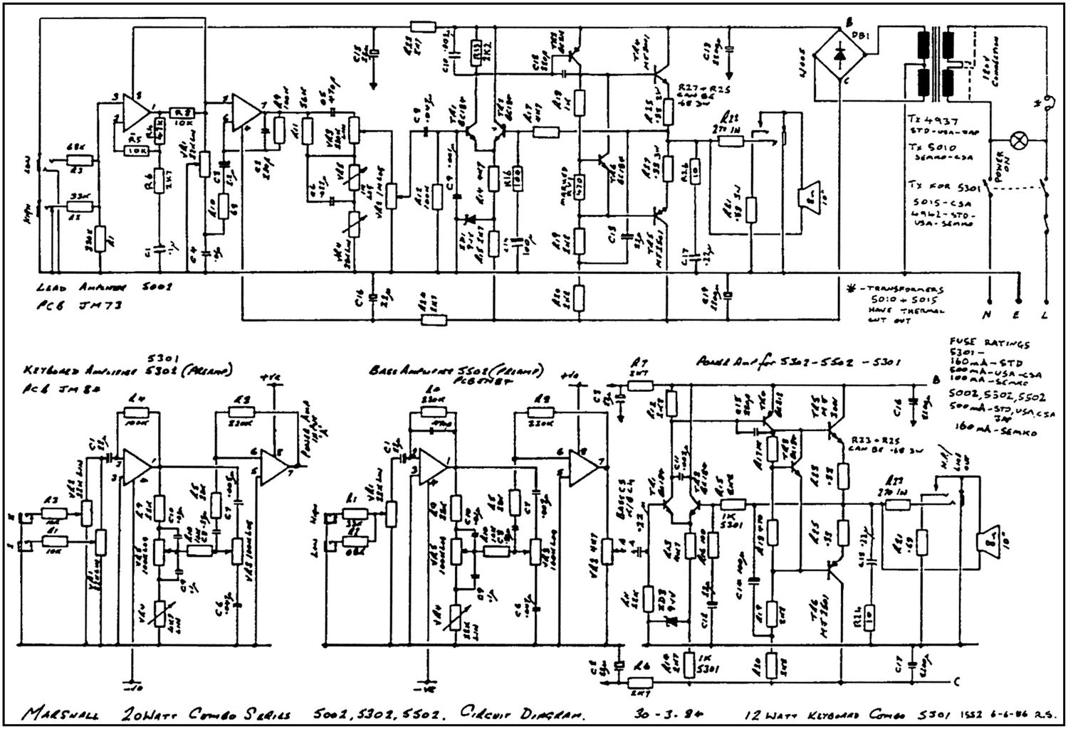 Marshall 5002 Schematic