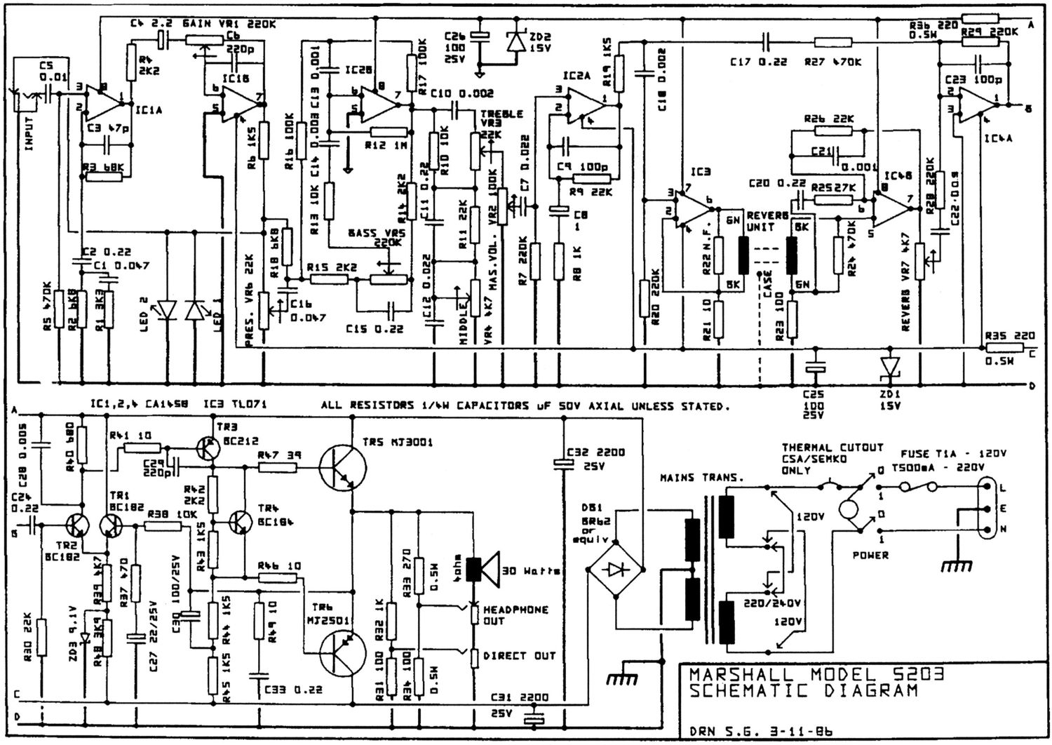 Marshall 5203 Schematic