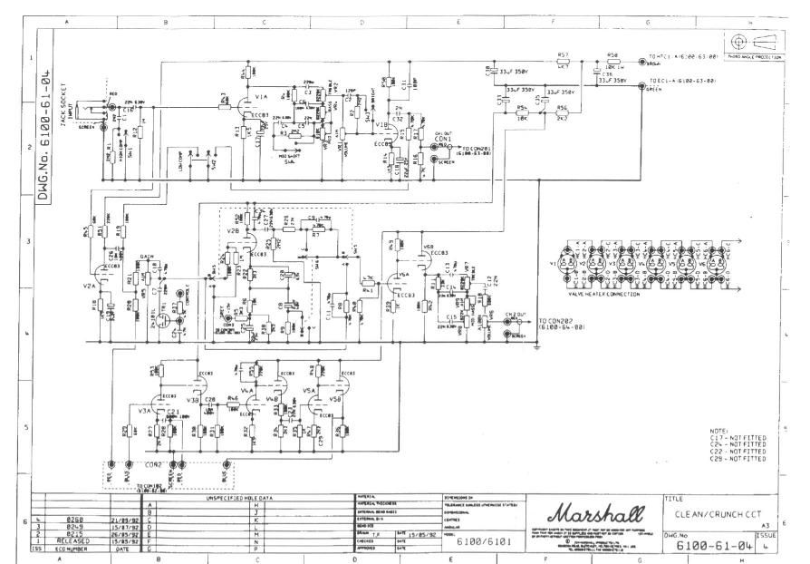 Marshall 6100 6101 6100 61 04 Issue 4 Schematic