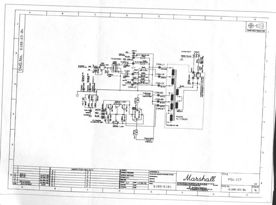 Marshall 6100 6101 6100 65 04 Issue 4 Schematic