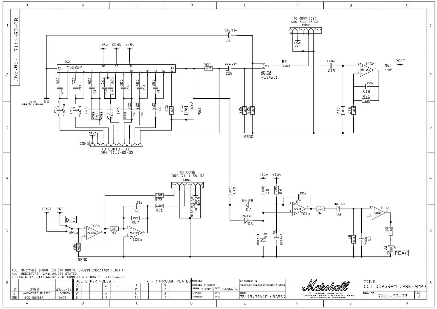 Marshall 7111 60 0b Schematic