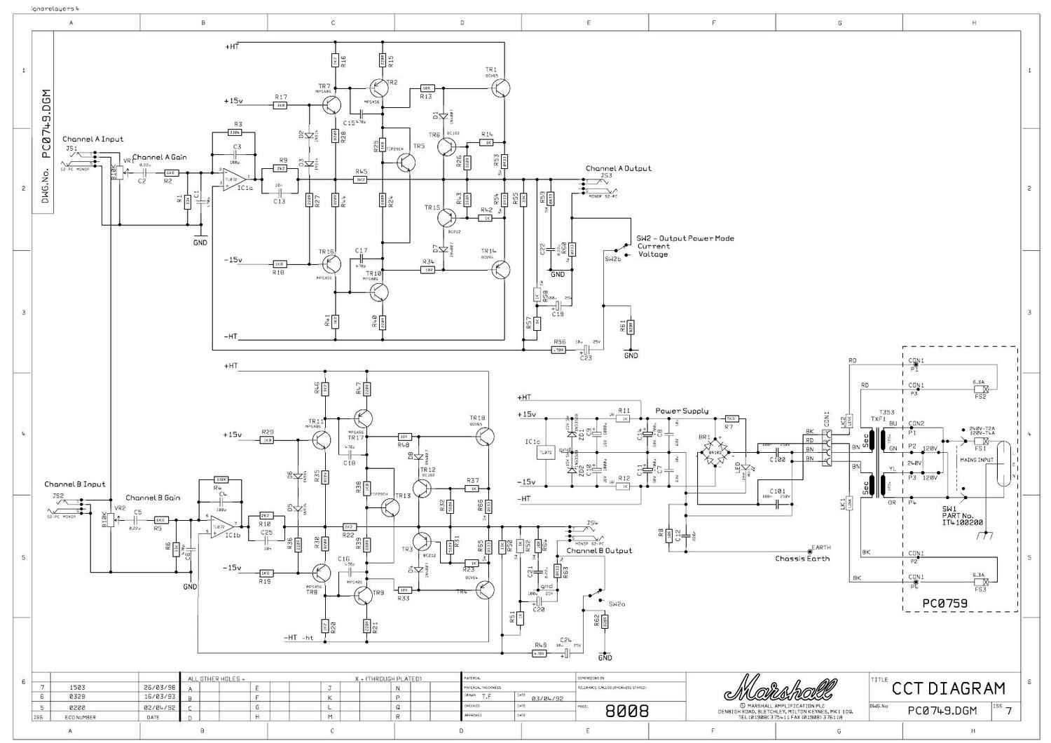 Marshall 8008 CCT Diagram