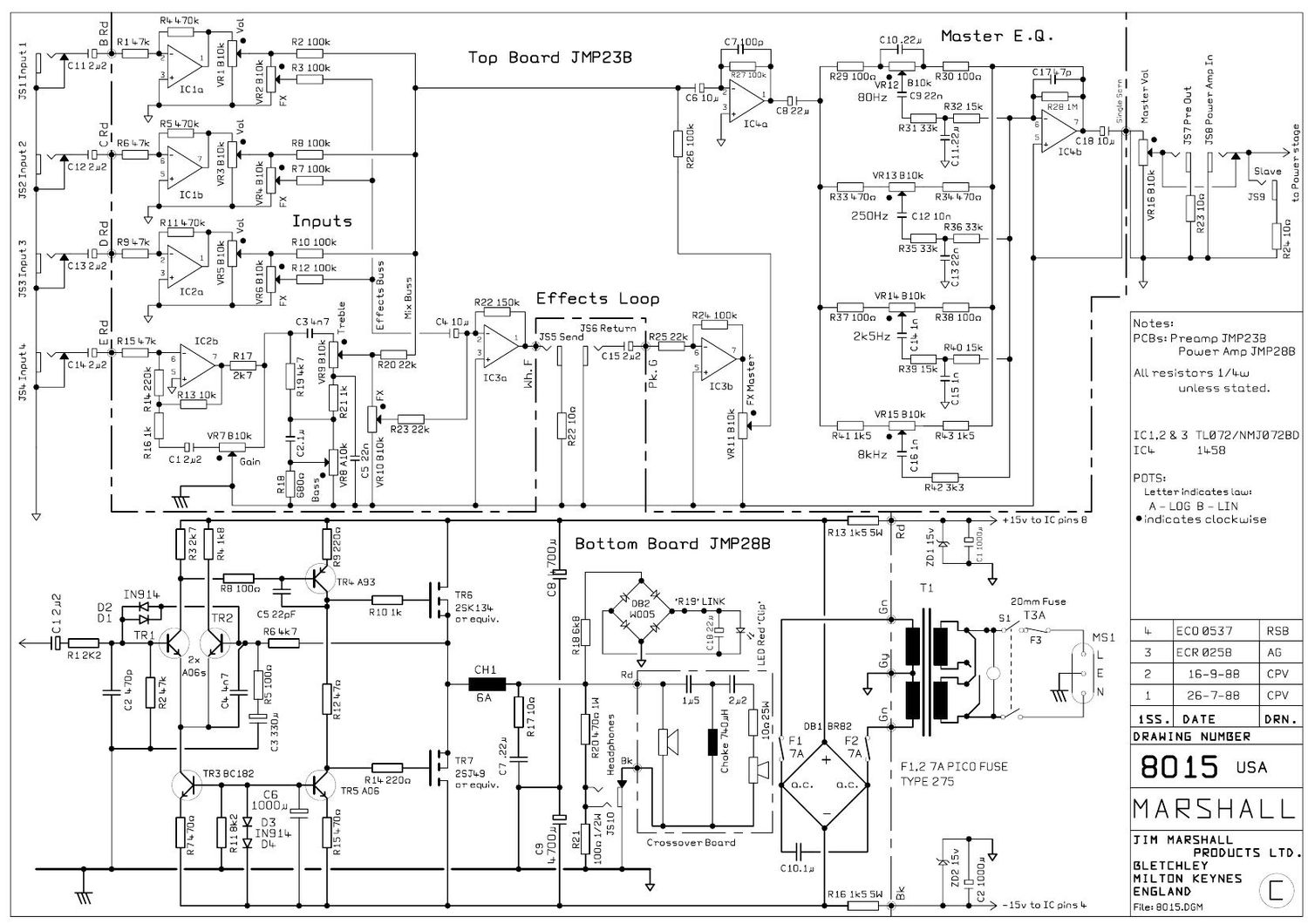 Marshall 8015 Schematic