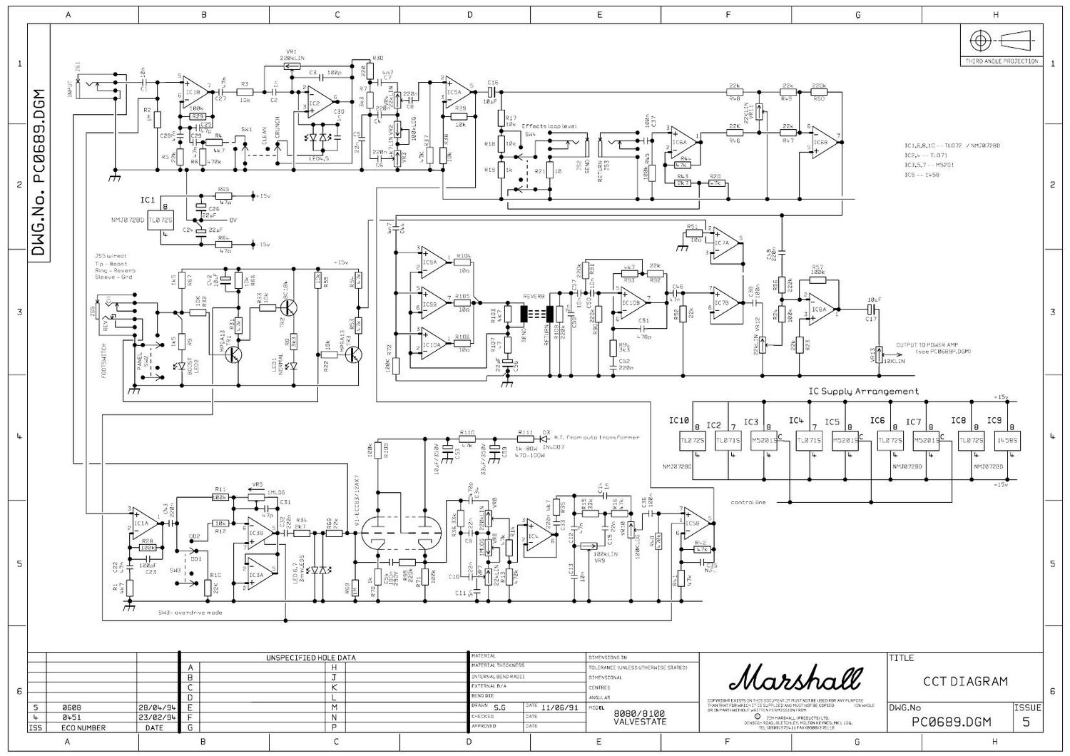 Marshall 8080 8100 Valvestate Schematic