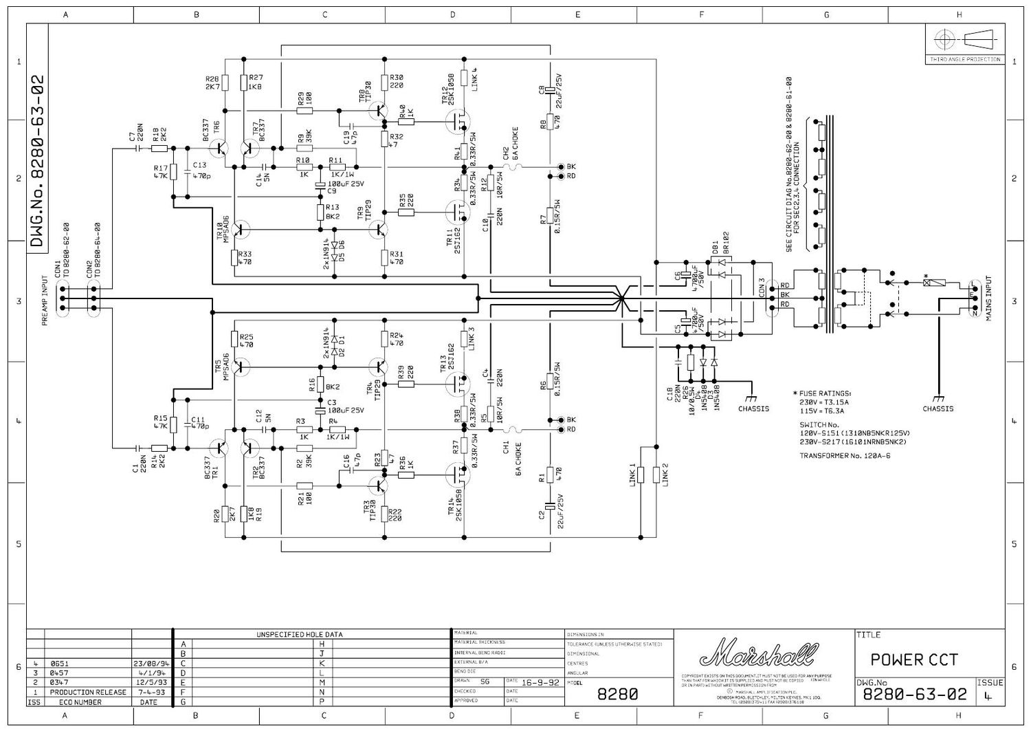 Marshall 8280 Amp Valvestate Schematic