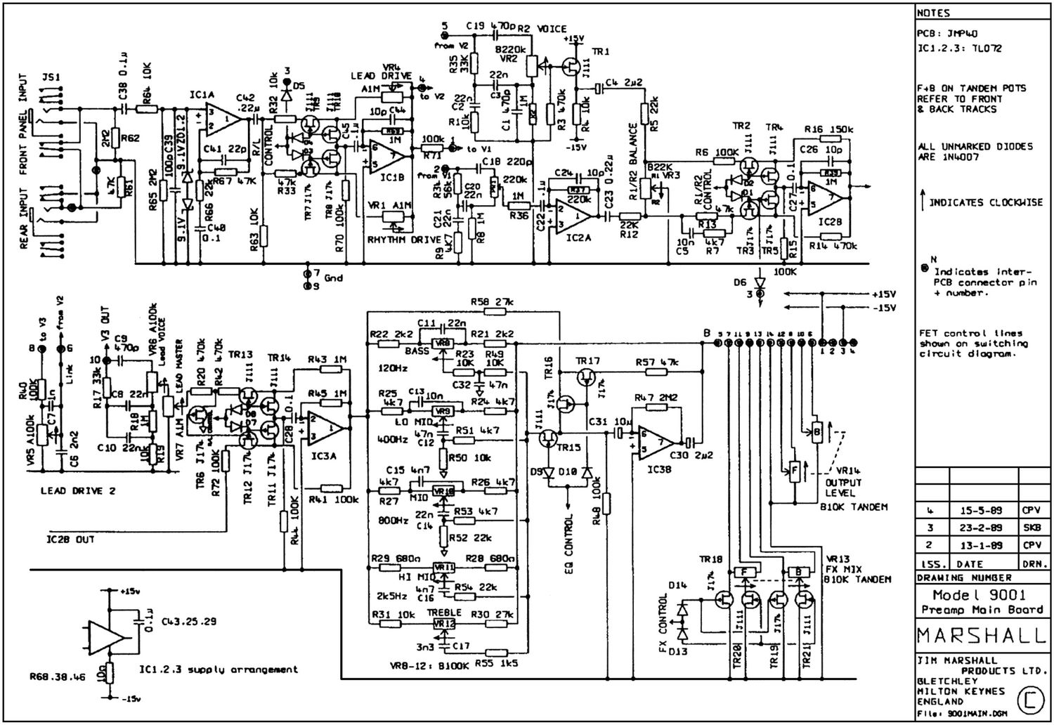 Marshall 9001 1 Schematic