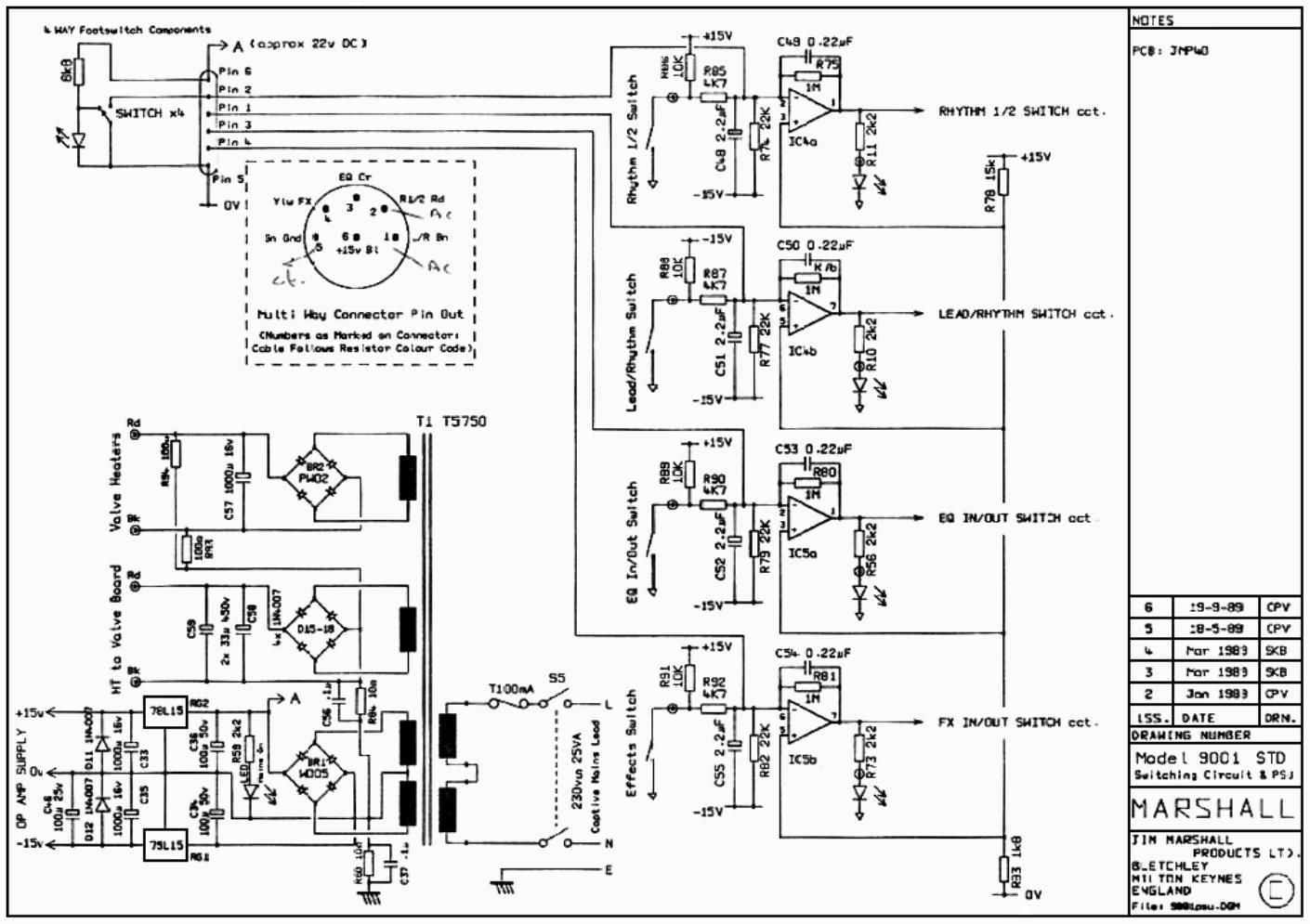 Marshall 9001 2 Schematic