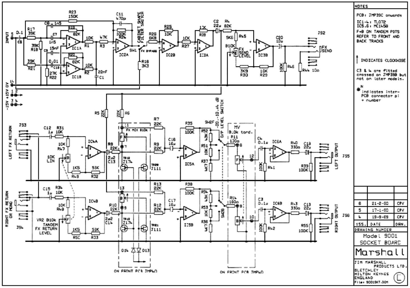 Marshall 9001 3 Schematic