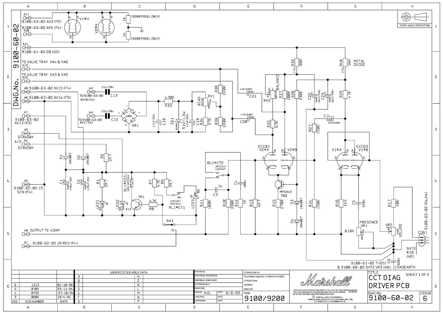 Marshall 9100 60 02 Schematic