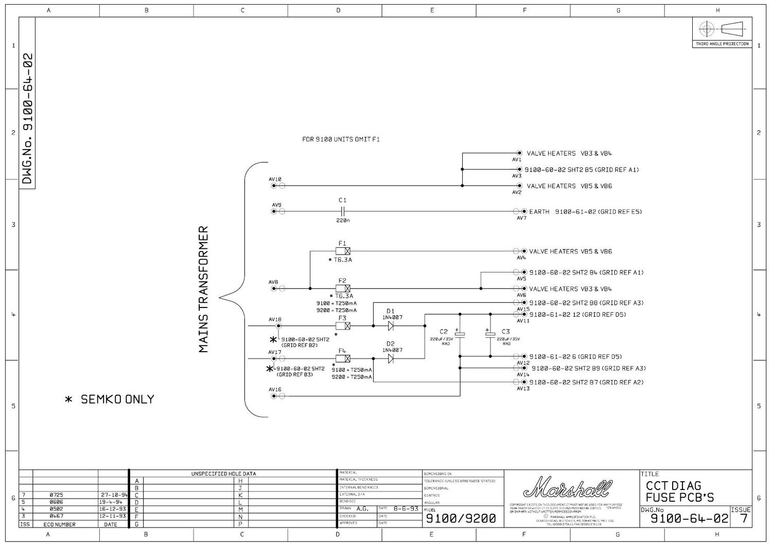 Marshall 9100 64 02 Schematic