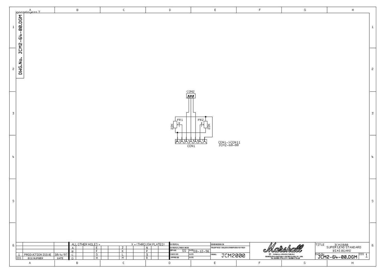 Marshall DLS10 JCM2 64 00 Schematic