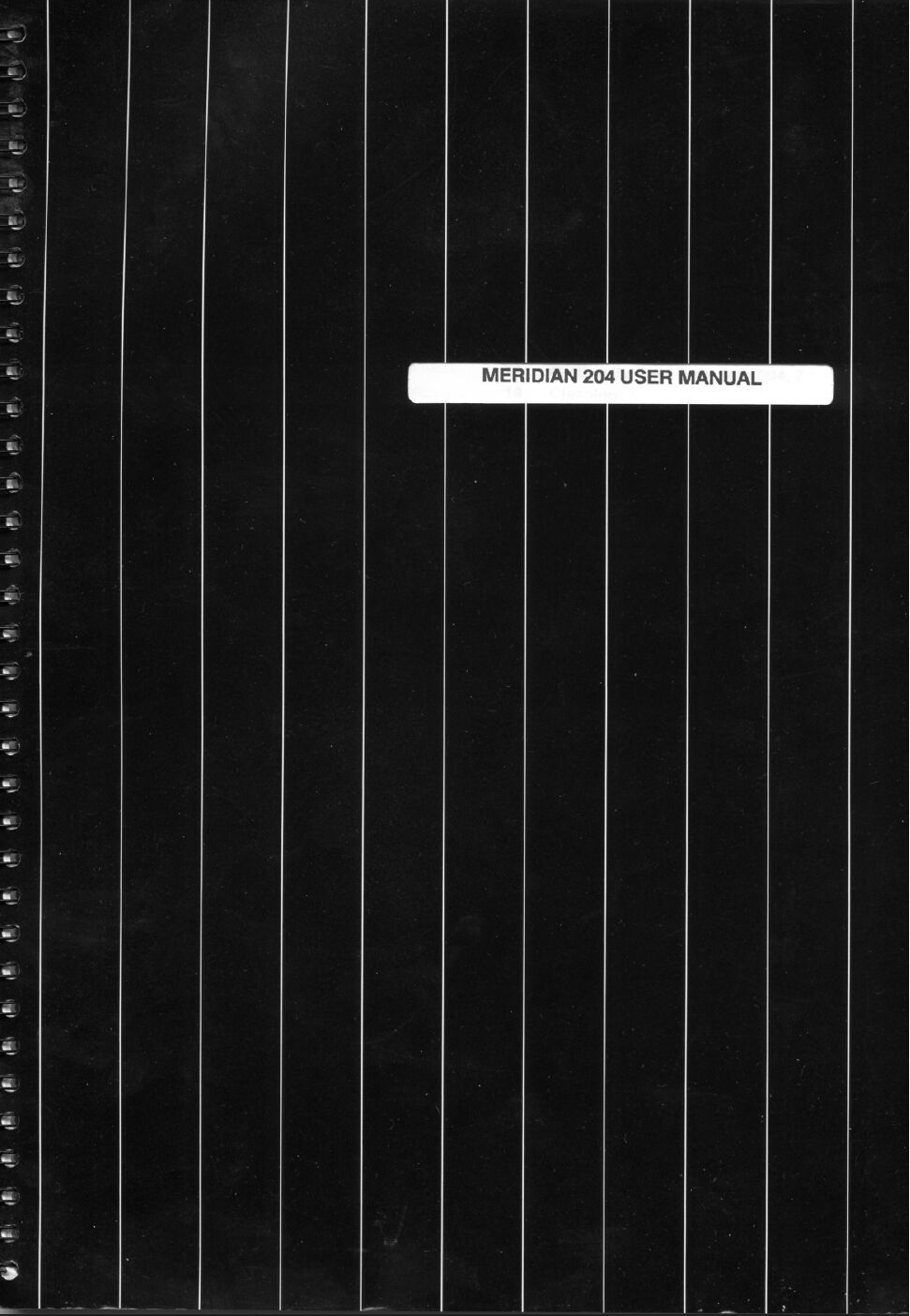 meridian audio 204 owners manual