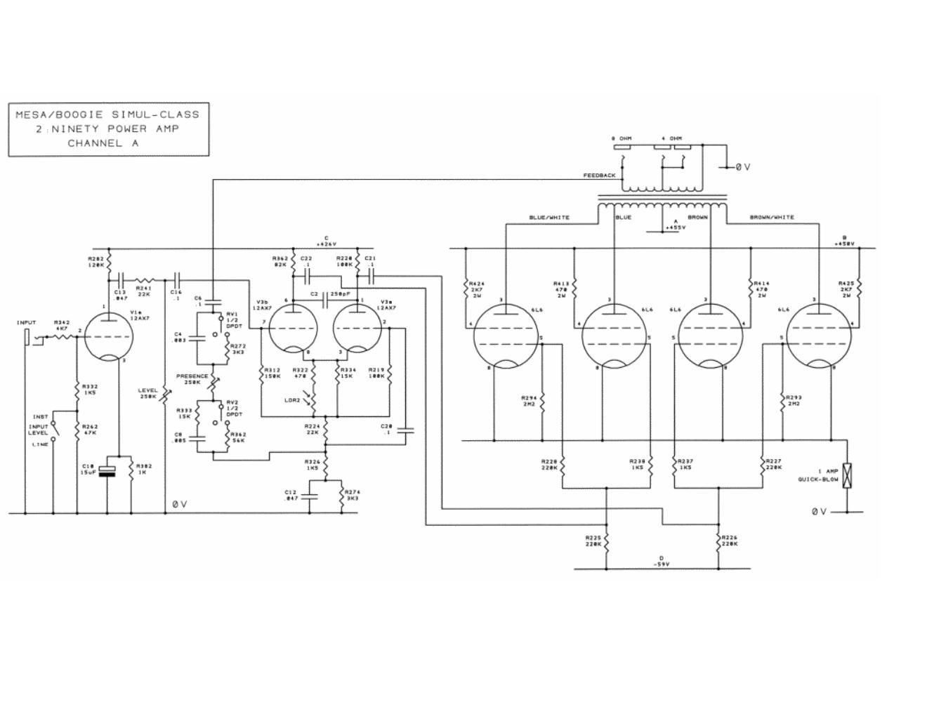 mesaboogie 290 stereo simul class power amp schematics