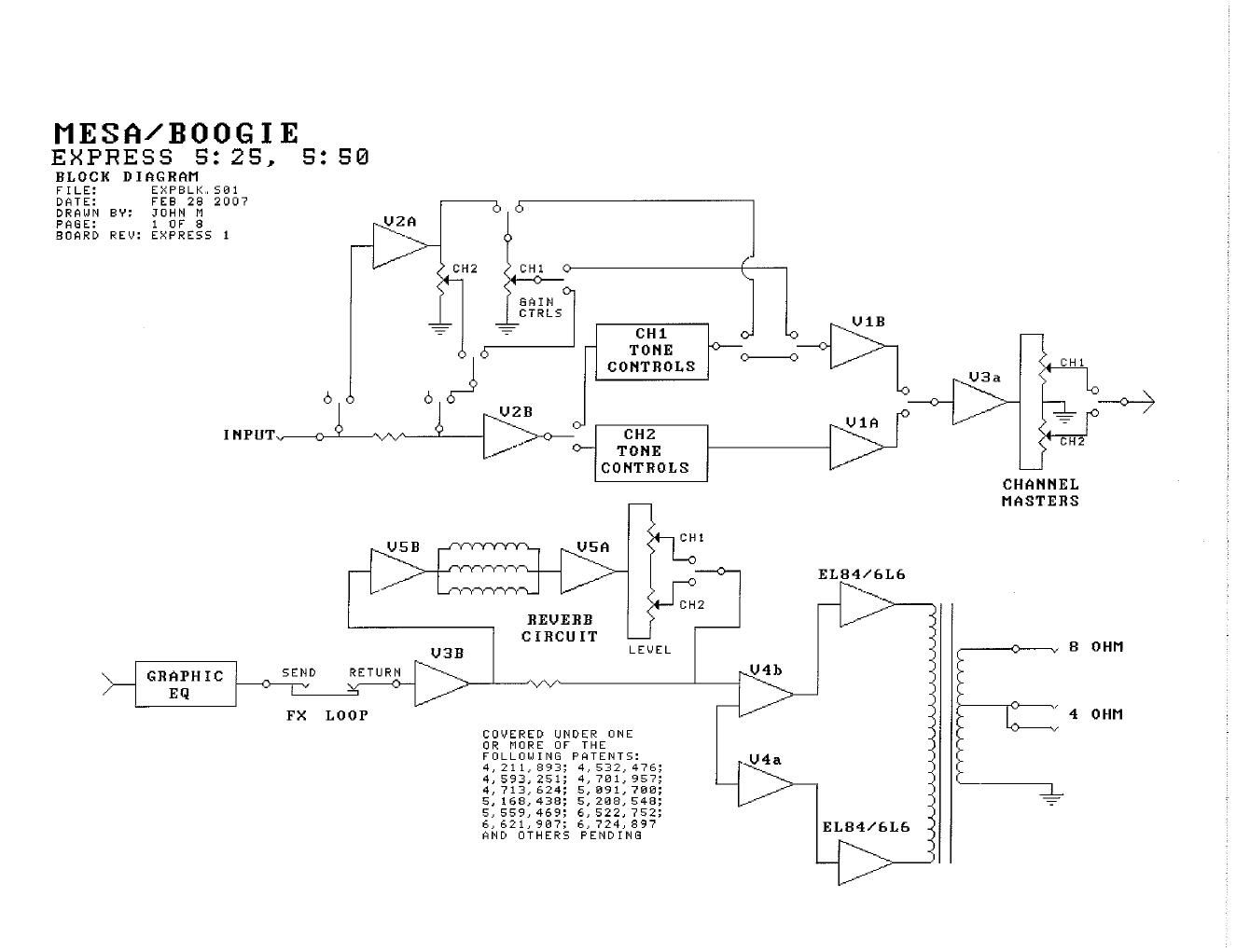 mesaboogie express 525 550 schematics