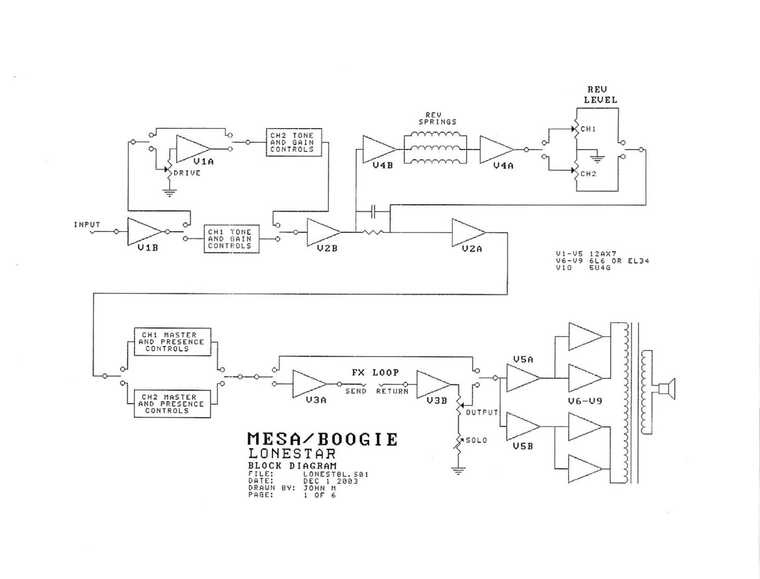 mesaboogie lonestar schematics