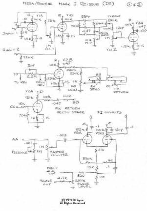 mesaboogie mark i re issue schematics