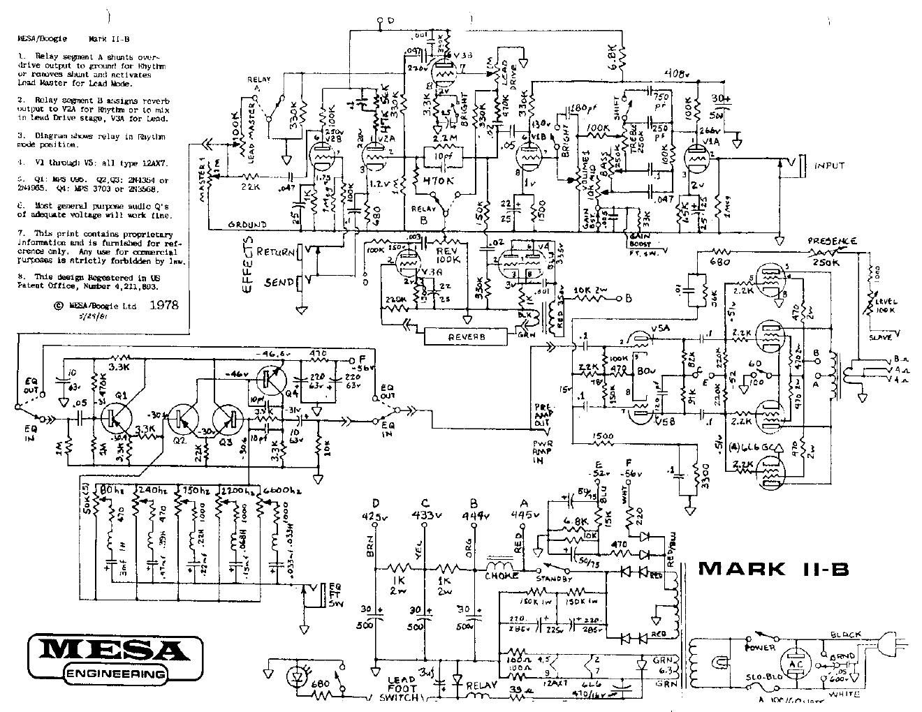 mesaboogie mark ii b schematic