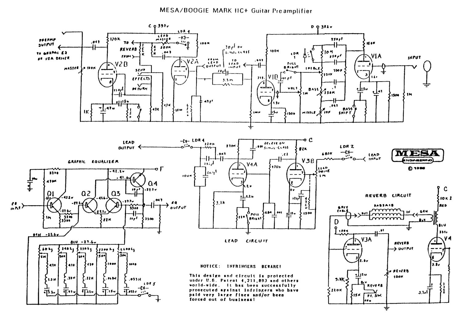 mesaboogie mark ii c schematics