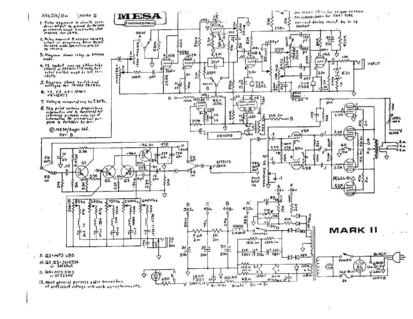 mesaboogie mark ii schematics