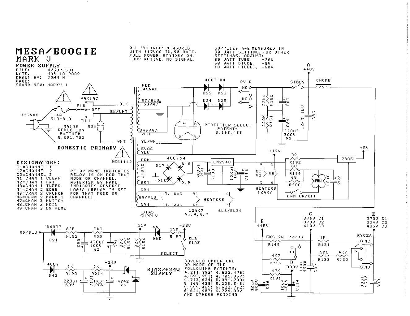 mesaboogie mark v schematics