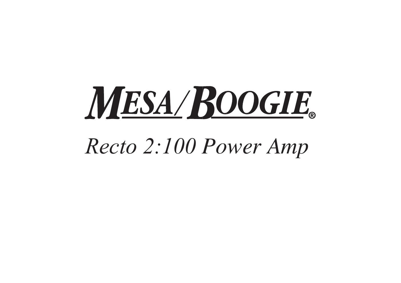 mesaboogie recto 2 100 stereo power amp schematics