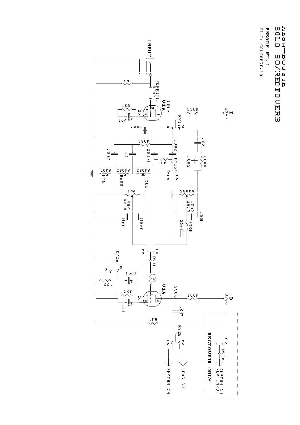 mesaboogie solo 50 rectoverb schematics