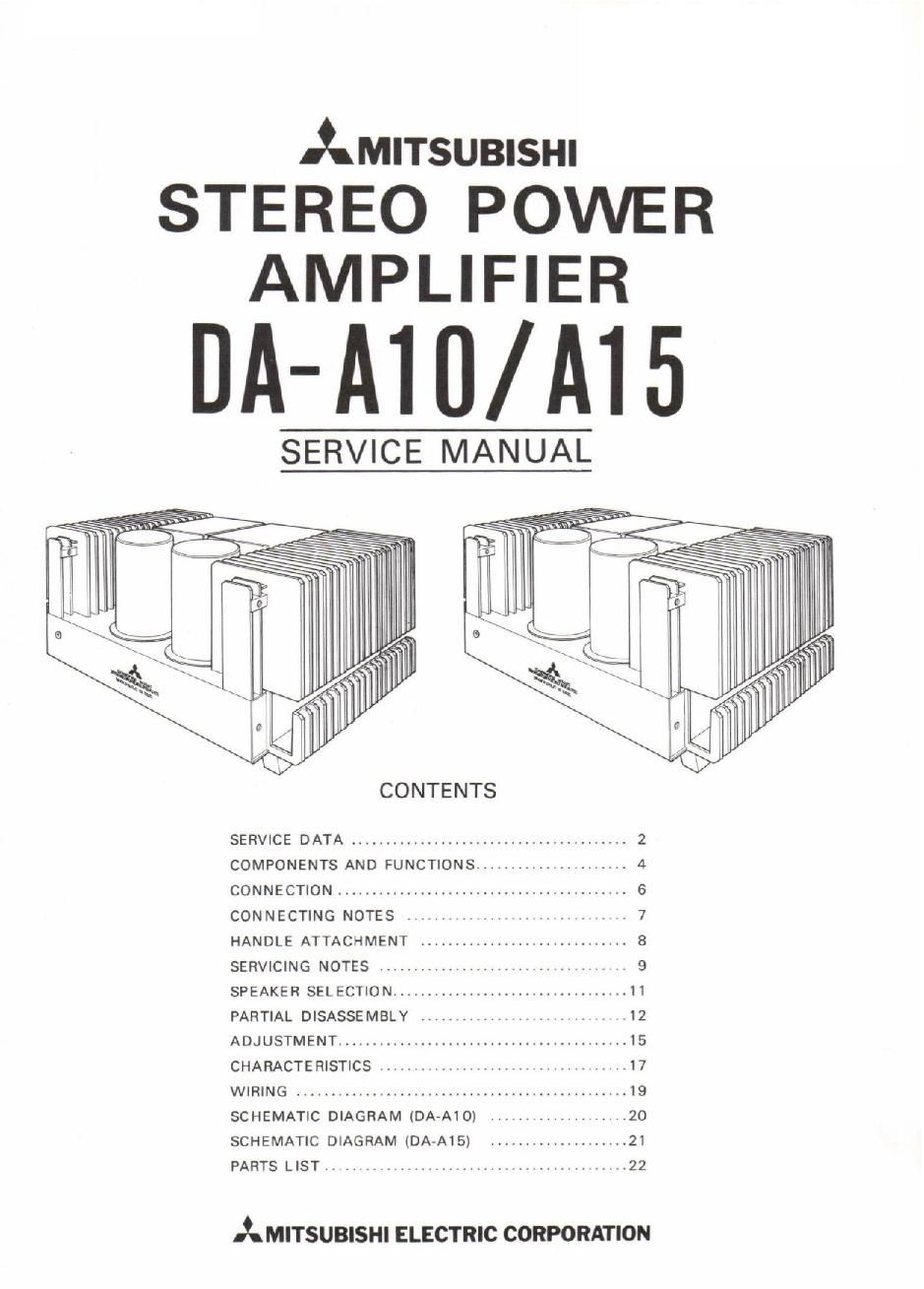 mitsubishi da a10 a15 service manual