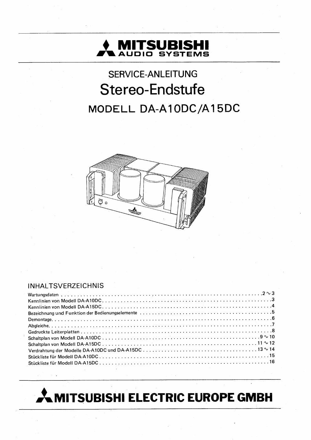 mitsubishi da a10dc 15dc pwamp