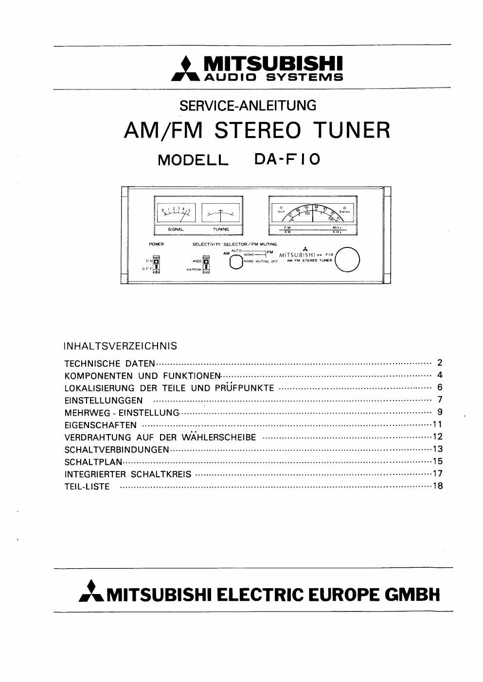 mitsubishi da f10 service de