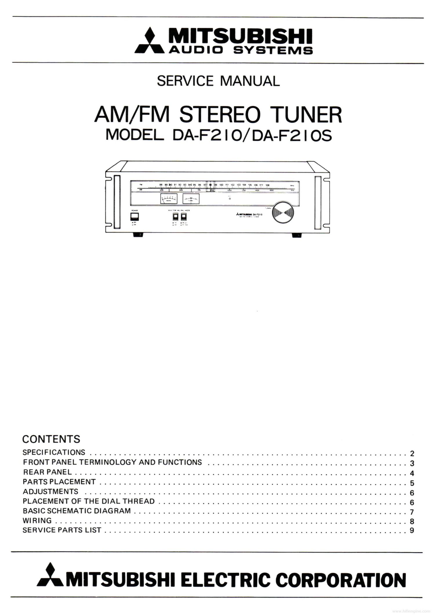 mitsubishi da f210 f210s service en