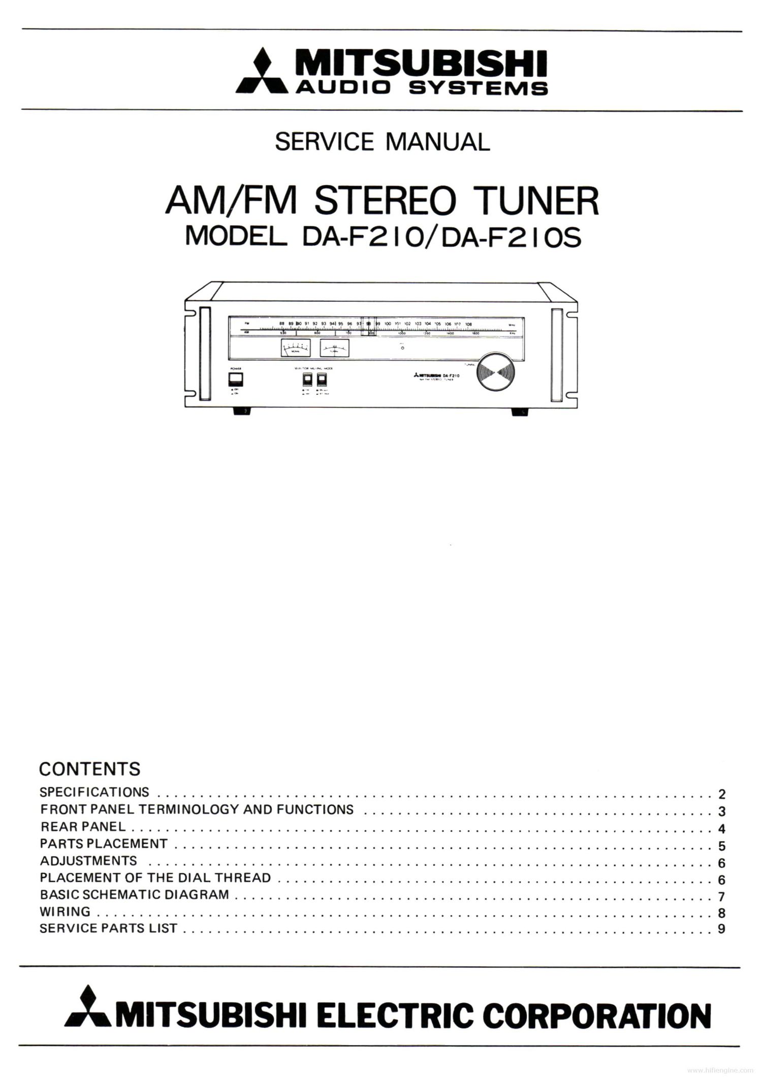 mitsubishi da f210 f210s service en