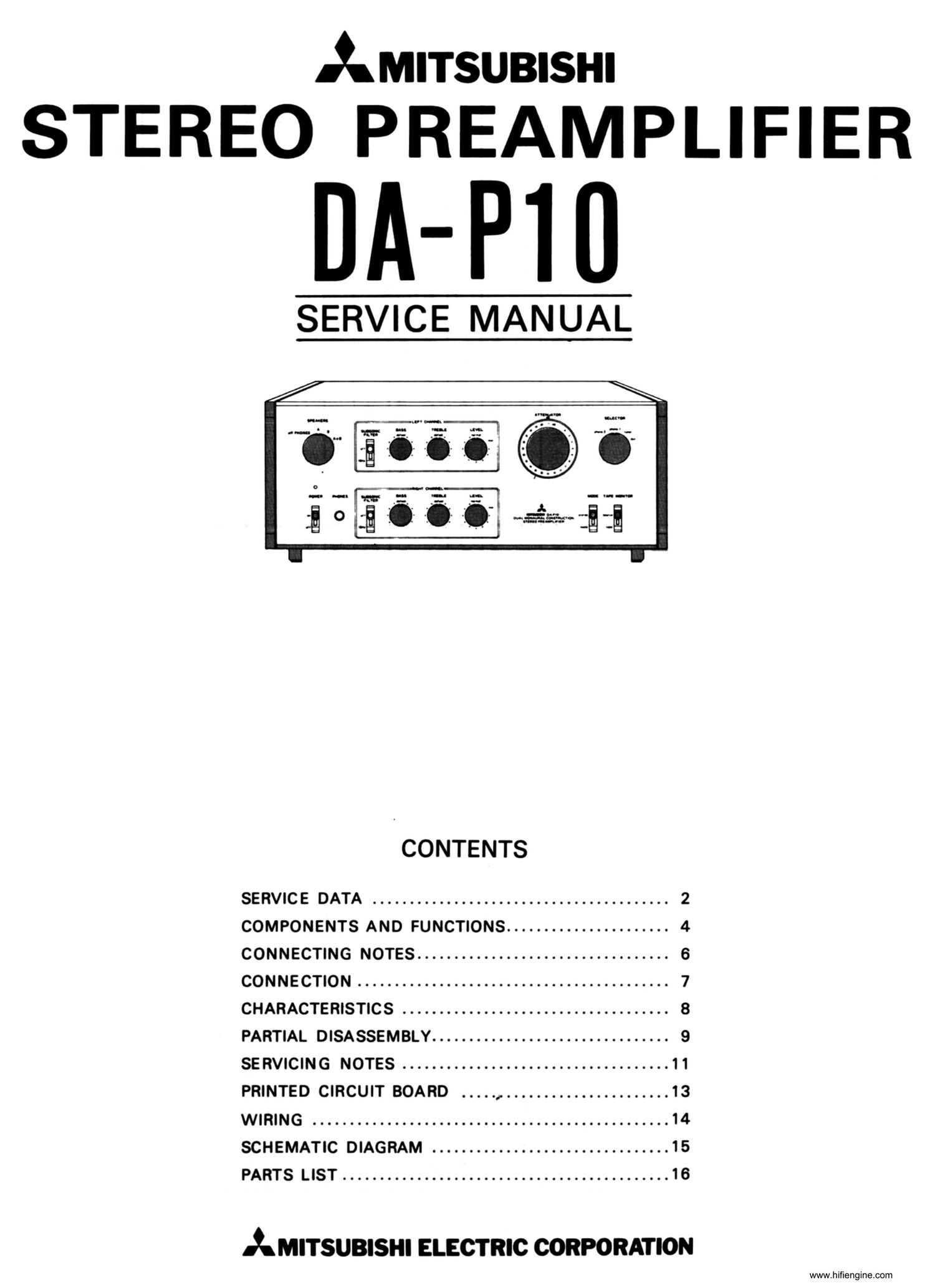 mitsubishi da p10 service