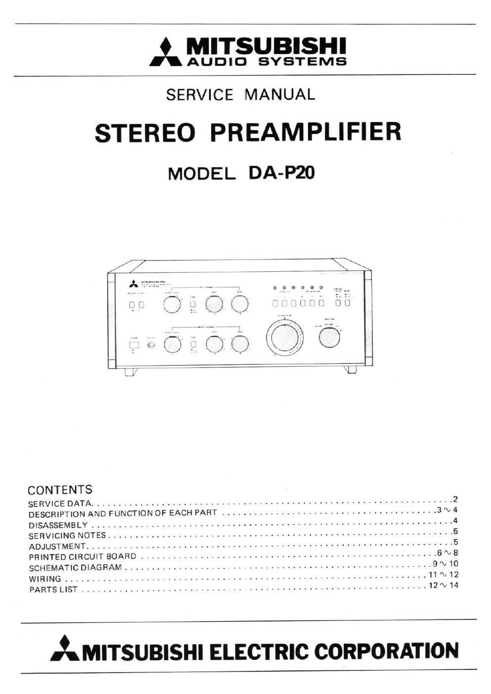 mitsubishi da p20 service manual