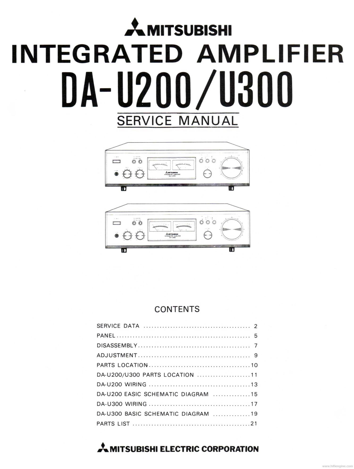 mitsubishi da u200 u300 service en