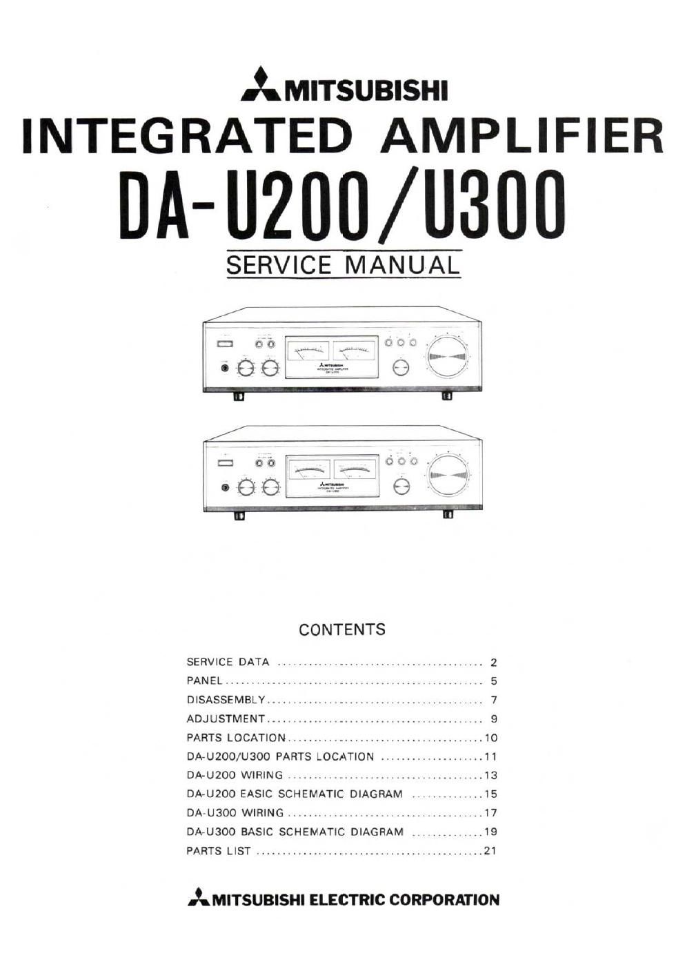 mitsubishi da u200 u300 service manual