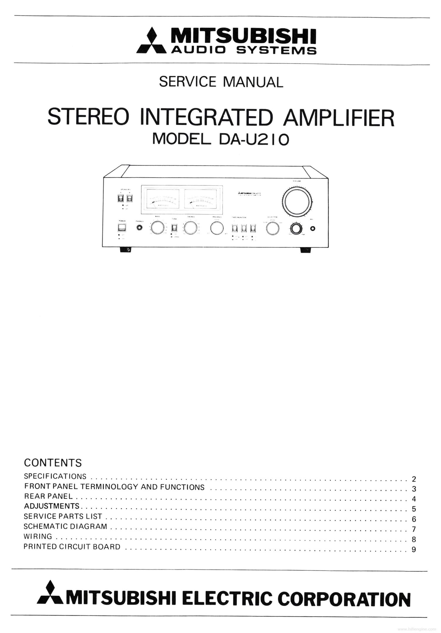 mitsubishi da u210 service en