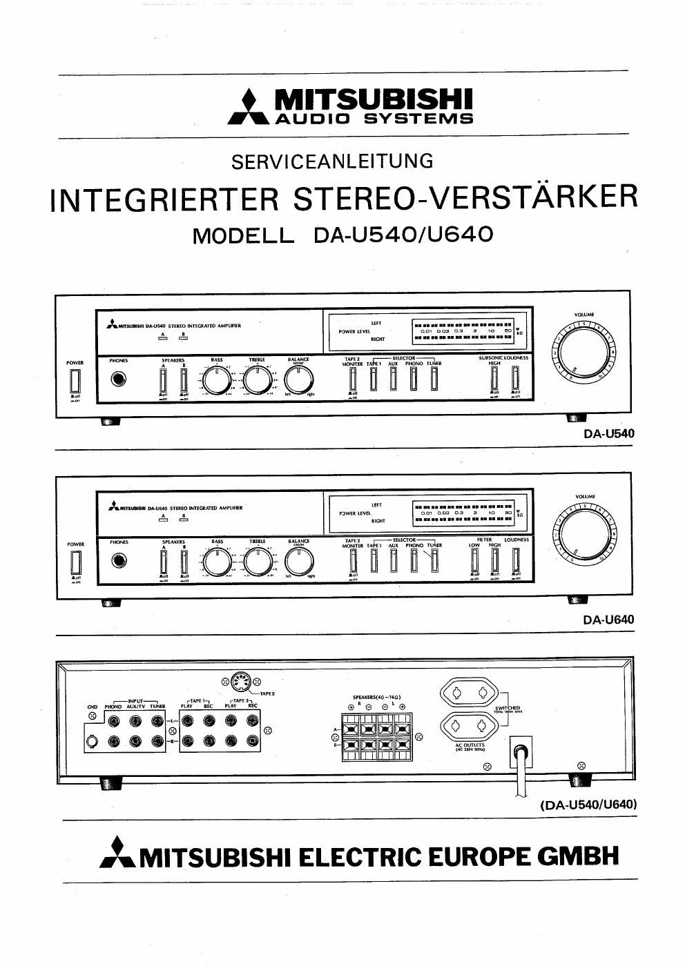 mitsubishi da u540 u640 service manual