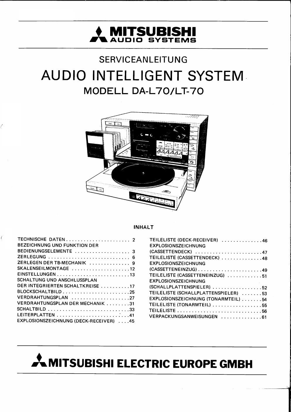 mitsubishi dal 70 service manual