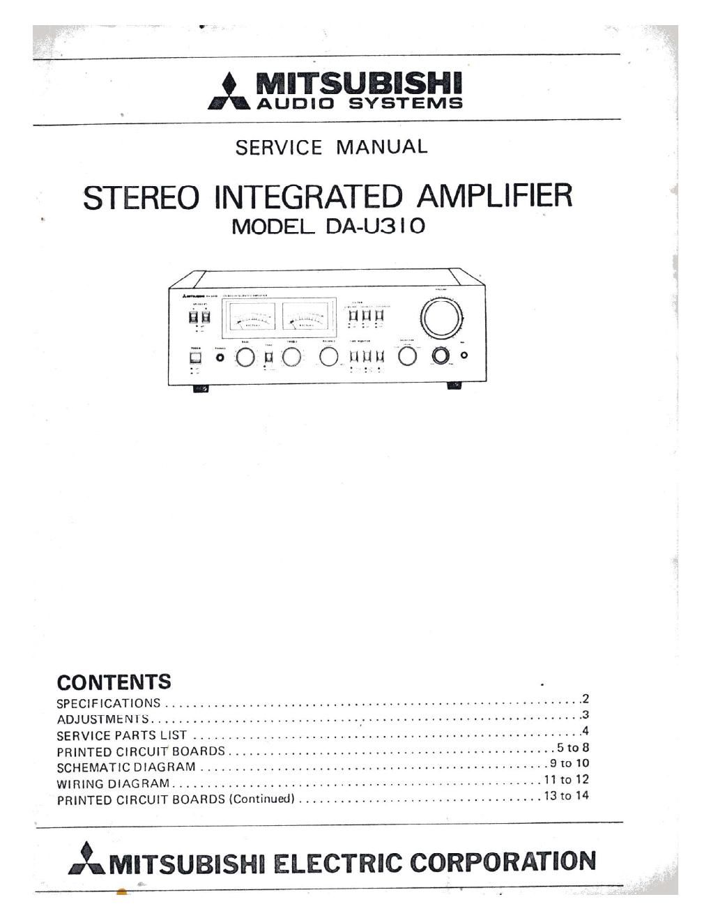 mitsubishi dau 310 schematic