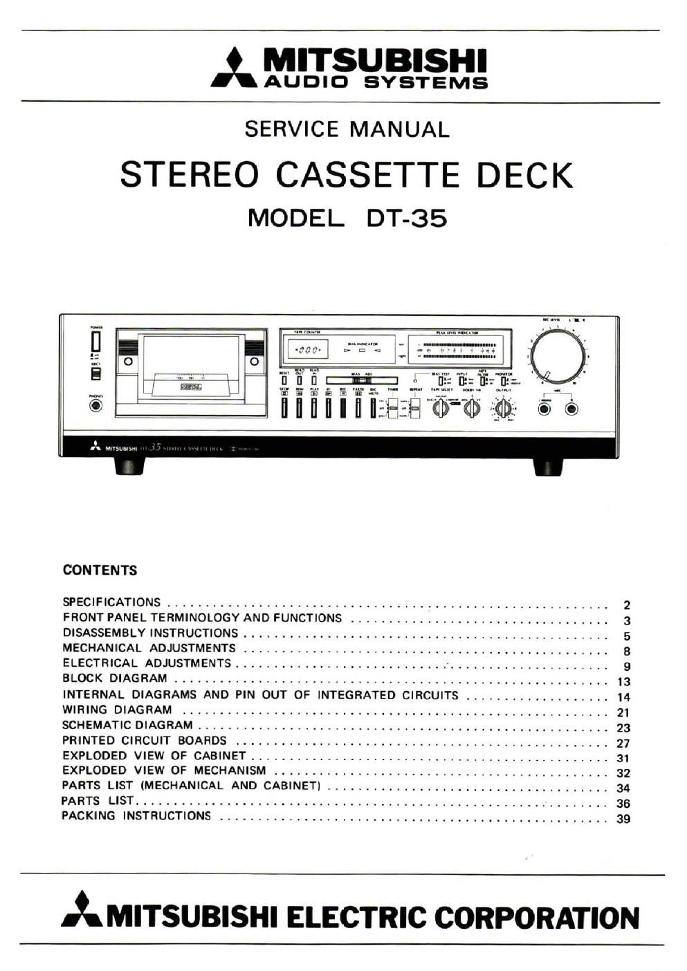 mitsubishi dt 35 service manual