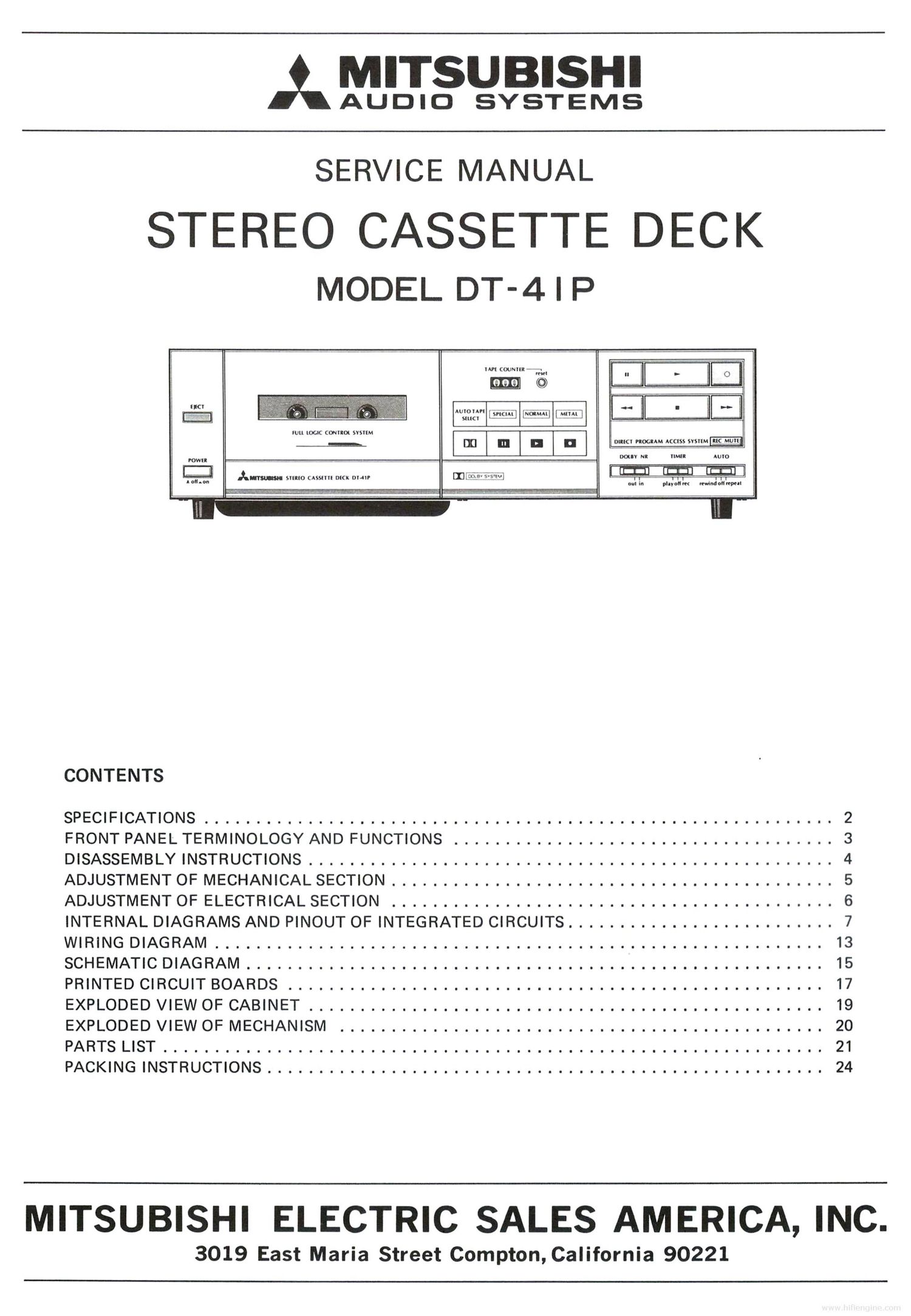 mitsubishi dt 41p service en alt